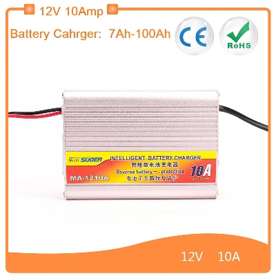 Picture of ANALOG DISPLAY 12V 10A Battery Charger Full Auto 12V 10A Power Adapters Universal AC 220V To DC 12V 10A With Ampere Analog Display For Battery Charging 