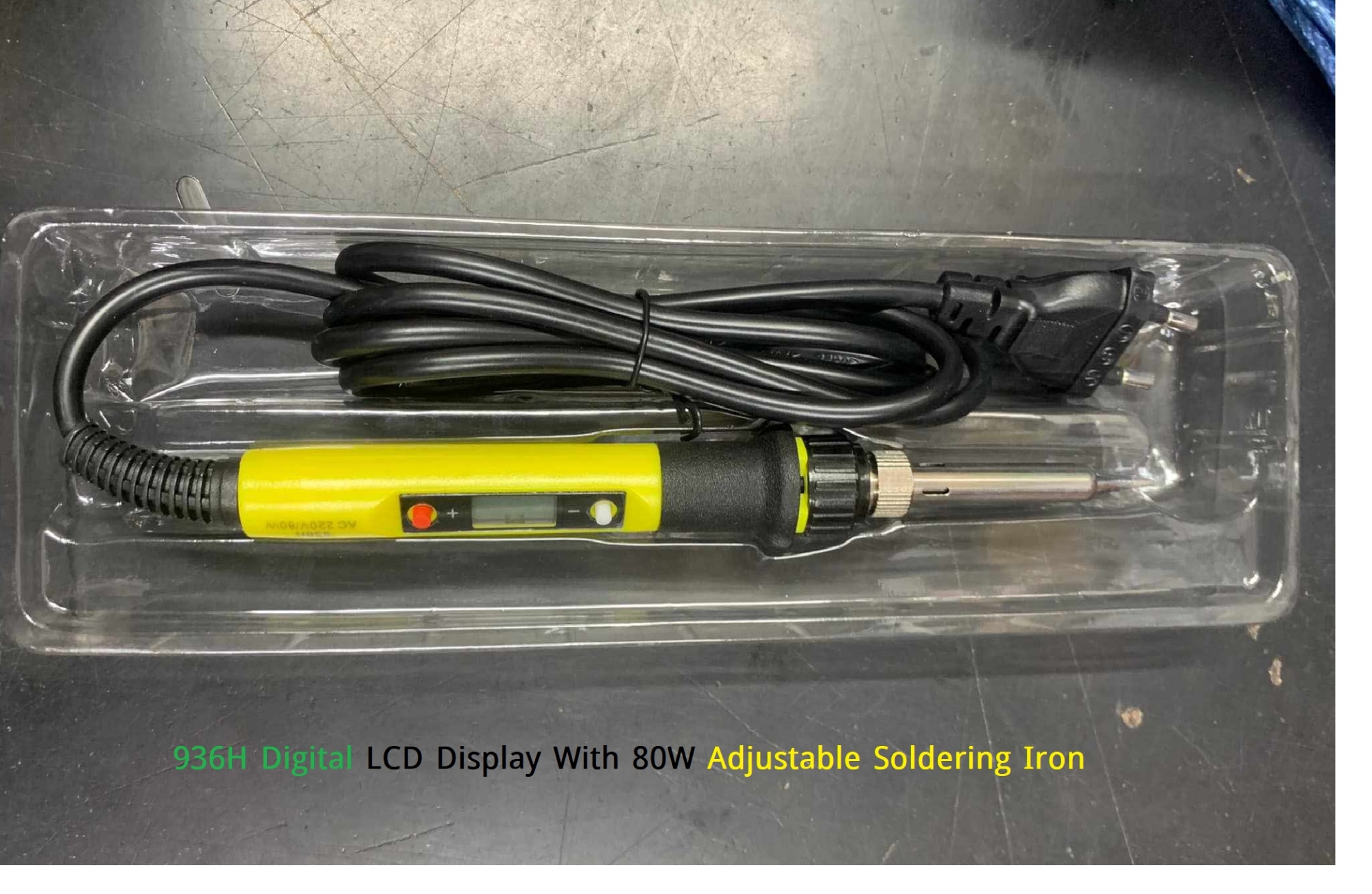 Picture of 936H Digital LCD Display With 80W Adjustable Soldering Iron 80W 220V Tatal Iron 80W Variable Temperature Control Soldering Iron 80W Soldering Iron 936H Soldering Iron Tools
