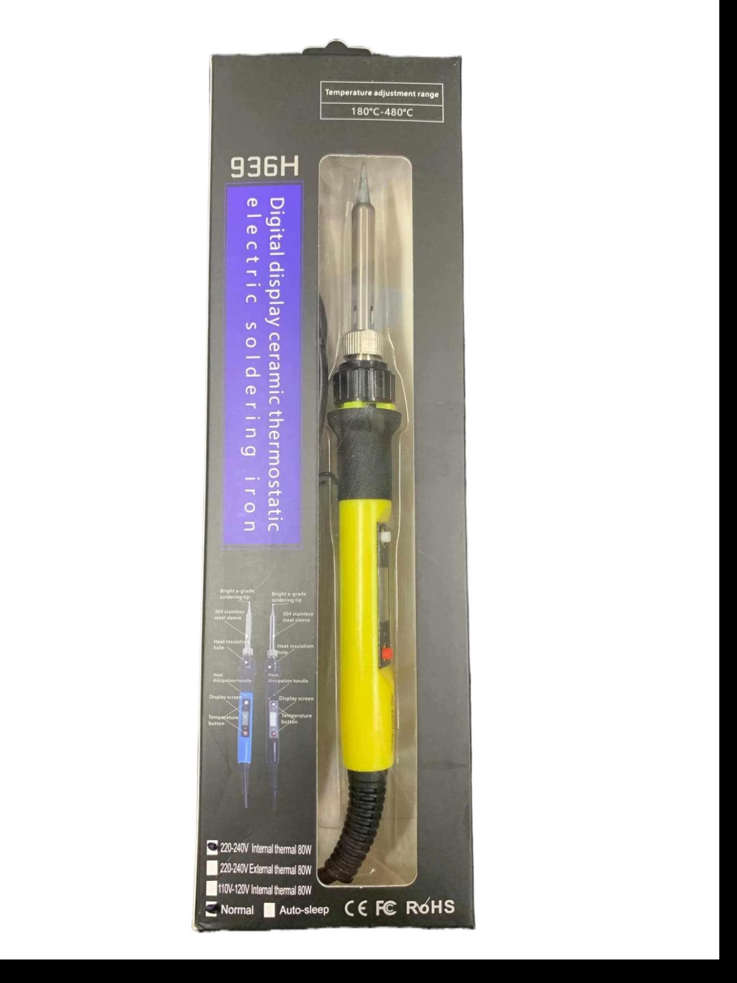 Picture of 936H Digital LCD Display With 80W Adjustable Soldering Iron 80W 220V Tatal Iron 80W Variable Temperature Control Soldering Iron 80W Soldering Iron 936H Soldering Iron Tools