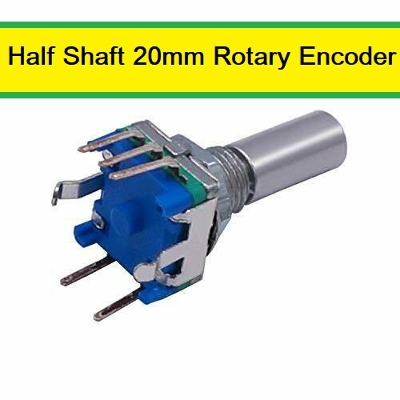Picture of 5 Pin Rotary Switch 20mm Rotary Encoder Switch D-Shaft Digital Potentiometer 20 Pulse Mechanical Rotary Encoder Switch Flat Shaft Rotary Selector Switch 5Pin Leads 