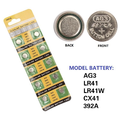 Picture of 5Pcs- AG3 392A CX41 LR41W Button Battery LR41W Button Cell Battery LR41W Battery 1.5V 392A Coin Cell Battery AG3 Battery 1.5V Battery For Watch Calculator Clock