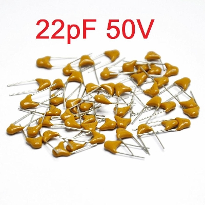 Picture of 10Pcs- 22pF Multilayer MLCC 50V Ceramic Capacitor 22pF Ceramic Capacitor 50V Monolithic Ceramic 22pF Capacitor 5.08mm Pitch Non-Polarized 2 Pin Leads - 188847704