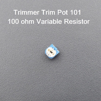 Picture of 5Pcs- 101 RM065 VR 100 Ohm Potentiometer 101 Trimmer Trim Pot 100 Ohm Potentiometer 100 Ohm Trimpot Variable Resistor Single Turn 6mm V/R 3Pin Leads Terminals