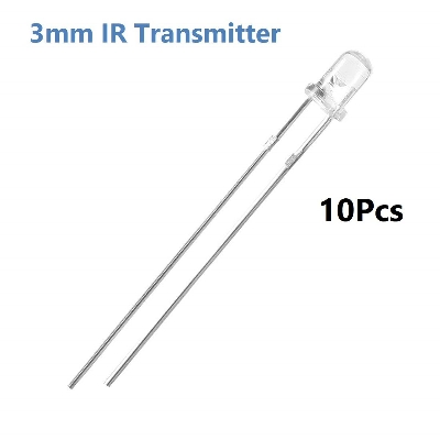 Picture of 10Pcs- 3mm IR Transmitter LED Sensor 5mm 940nm IR LED Light Infrared Transmitter IR LED Sensor IR Bulb Light 5mm IR LED Light Transmitter For IR Remote Transmitter