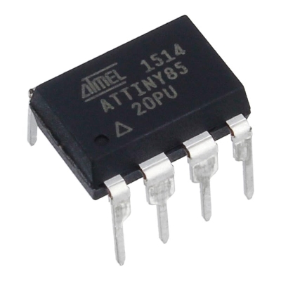 Picture of A CLASS ATtiny85 IC ATtiny85 Microcontroller IC DIP-8 8 Pin Leads Dual In Line Package Chip