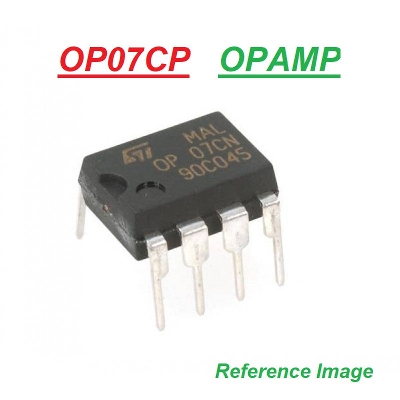 Picture of OP07CP OP07 IC Operational Amplifier Op-Amp OP07 OPAMP IC Integrated Circuit DIP-8 8 Pin Leads Dual In Line Package Chip 