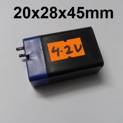 Picture of 45mm 4.2V Rechargeable Battery Cell 4.2V 45x28x20mm 4.2V Battery For LED Torch Flashlight Mosquito Bat Battery Mosquito Racket Battery