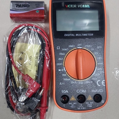 Picture of VC830L VC-830L 830L Portable Digital Multimeter Tester With Buzzer Ohm Test Tool Digital Display Voltage Ampere Meter Test Probe DC AC LCD Display Multimeter Tester