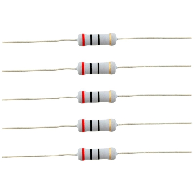 Picture of 10pcs- 2Watt 6.8 Ohm Resistor Power Resistor 2W Resistor 6.8 Ohm Metal Film Resistor 6.8 Ohm Resistor 2 Watt Metal Oxide Film Axial 2 Pin Leads ±5% Tolerance Resistor