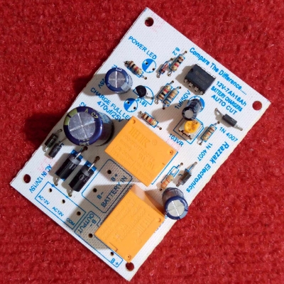 Picture of INDIAN PCB DOUBLE Relay Auto Cut Circuit 12V Double Relay 12V Auto Cut Charging Circuit Install With Adjustable VR Pot Switch Battery Charging Protection