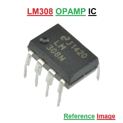 Picture of LM308 IC LM308P LM308N Operational Amplifier IC OPAMP Dual Operational Amplifiers DIP 8 Pin Leads Chip IC