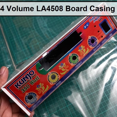 Picture of SLIM Style Amplifier Box 4 Volume Power Amplifier For 4 Volume Base Tone MP3 MP5 TDA2009 Circuit Board Audio Circuit Casing Metal Box DIY Case