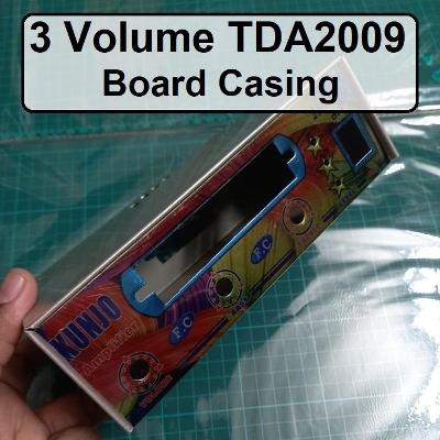 Picture of Slim Style Amplifier Box 3 Volume Power Amplifier For 3 Volume Base Tone MP3 MP5 TDA2009 Circuit Board Audio Circuit Casing Metal Box DIY Case