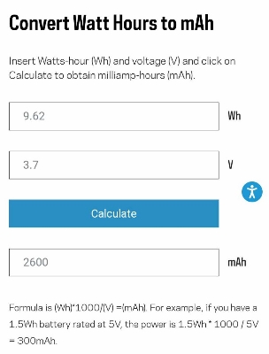 Picture of ORIGINAL 2600mAH Battery 9.62Wh 3.7V Battery 18650 Rechargeable Battery 3.7V 9.62Wh Battery Lithium Battery 3.7V Battery For Power Bank Battery High Quality 45g Laptop Battery