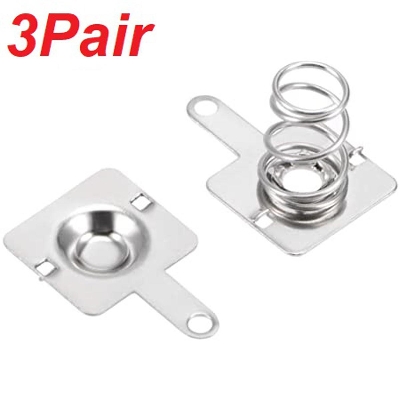 Picture of 3Pair- SINGLE Battery Metal Spring Terminal Nickeling Plate Connector Holder Steel Contact Battey Cables Wire Positiv Negative Conversion For Remote AA AAA 18650 14500 Batteries