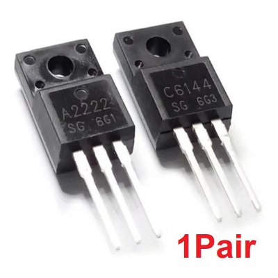 Picture of 1Pair- 2SA2222 2SC6144 A2222 C6144 Transistor PNP NPN 50V 10A 2W TO-220 A2222 Transistor C6144 Transistor 3 Pin Leads For L110 L210 Printer PLC