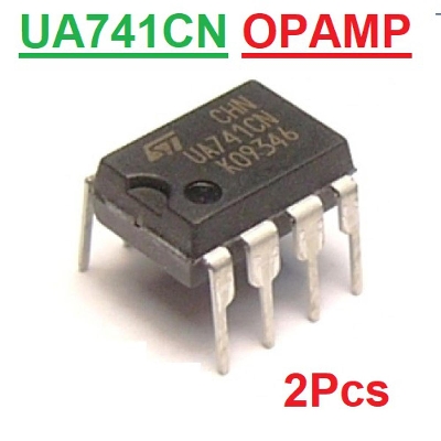 Picture of 2Pcs- UA741CP UA741CN UA741 IC 741 Op Amp Operational Amplifier IC OPAMP Low Power Dual Operational Amplifiers LM741 DIP 8 Pin Leads IC