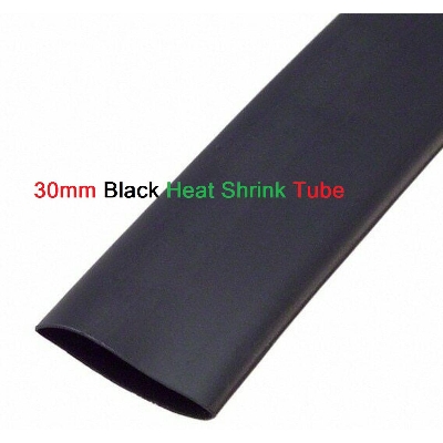 Picture of 3 Feet- 30mm Heat Shrink Tube 30mm Black Heatshrink Tubing Shrinkable Wrap Wire Cable Sleeve Set Heat Shrink Φ30mm Wire DIY Cables Connector Repair