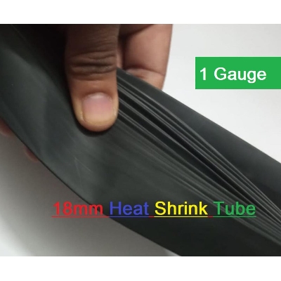 Picture of 3 Feet- 18mm Heat Shrink Tube 18mm Black Heatshrink Tubing Shrinkable Wrap Wire Cable Sleeve Set Heat Shrink Φ18mm Wire DIY Cables Connector Repair