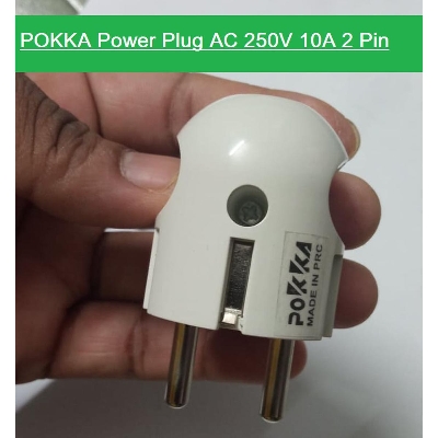 Picture of PKKA Electrical Power Plug AC 250V 10A 16A 2 Pin Round European Standard EU Male Plug Power Adapter AC Power Connector Cable Cord Male Plug