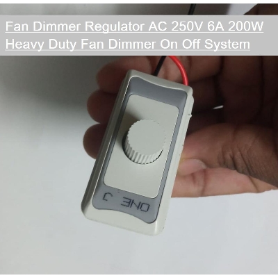 Picture of Piano Fan Dimmer Regulator AC 250V 6A 200W Heavy Duty Fan Dimmer On Off System For Electrical Devices LED Light Dimmer Fan Regulator Switches
