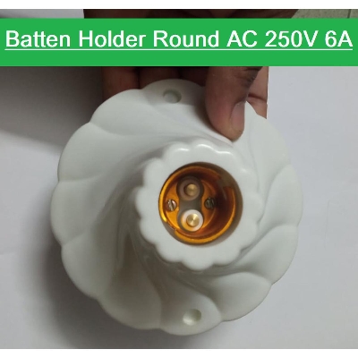 Picture of PIN TYPE NORMAL Quality Electric Batten Holder AC 250V 6A Brass Contact Holder B-22 Pin Type LED Light Holder Decorative LED Batten Holder Adapters
