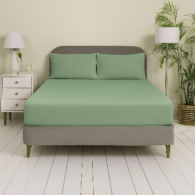 Allora Cotton Fitted Bed Sheet – Mint ALLORA BDonline shop bangladeshothoba.com