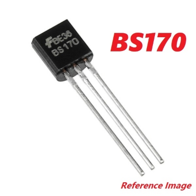 Picture of BS170 Transistor BS170 60V 0.5A N-Channel Transistor TO-92 Package 3 Pin Leads
