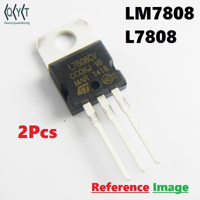 Picture of 2Pcs- CHINESE LM7808 IC LM7808 Voltage Regulator IC L7808CV IC 7808 8V 1.5A L7808 Voltage Regulator 3 Pin Leads TO-220 Package
