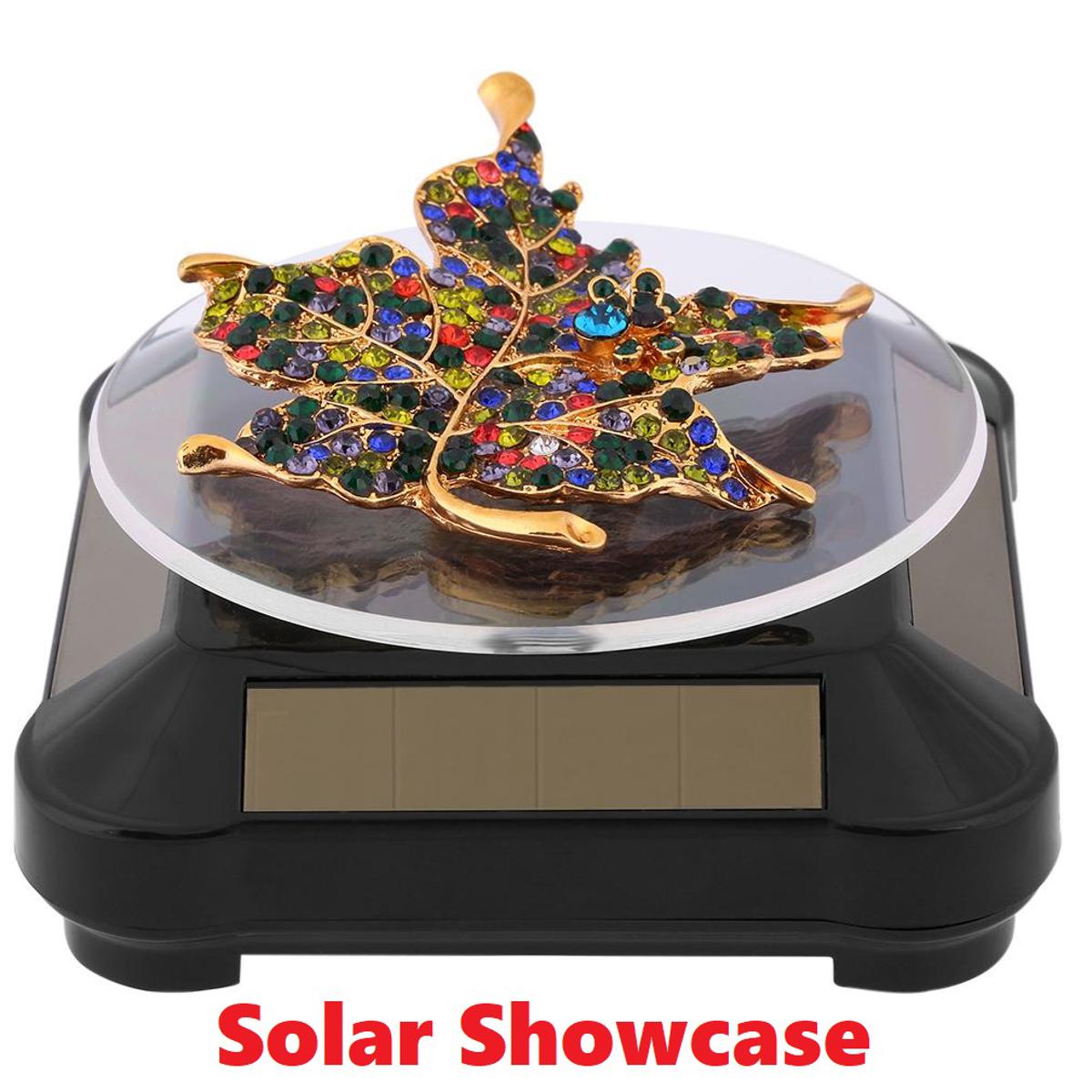 Picture of Solar Showcase-JD Weight Limit Max 500g Solar Display Stand 360° Rotation Stage Classic Solar Showcase 360 Turntable Rotating For Jewelry Mobile Phone Watch Ring Camera Displaying Mount Stand