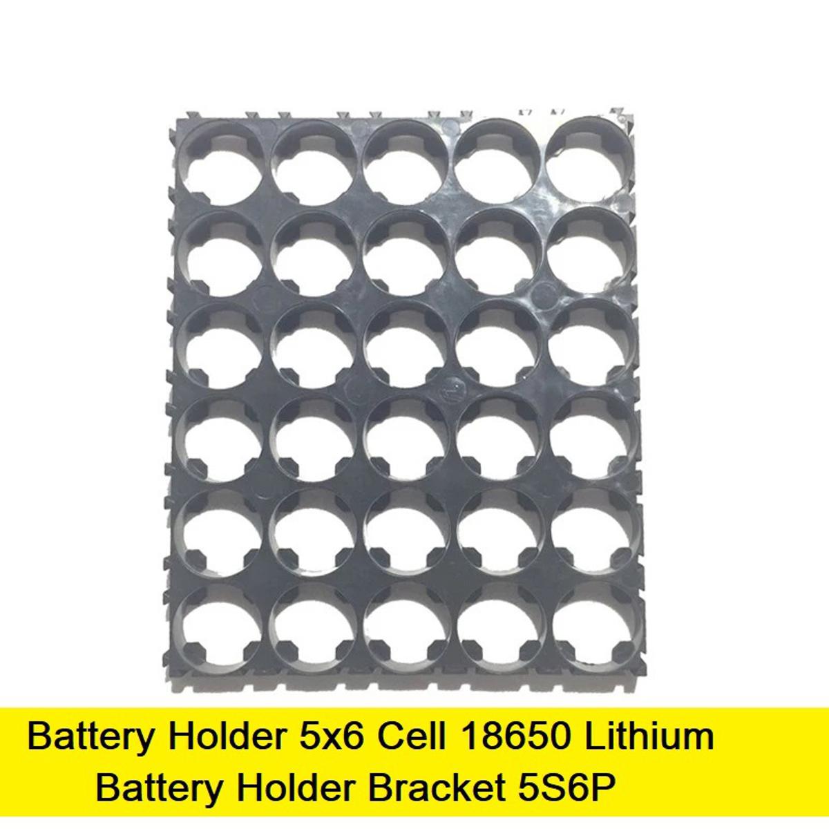 Picture of 2Pcs- 5x6 Battery Holder Case Bracket 5S6P 18650 Rechargeable Battery Case Holder Battery Pack Fixed Combination Bracket 18.4mm Hole Diameter Spot Welding For 5x6 Cell 18650 Battery Holder