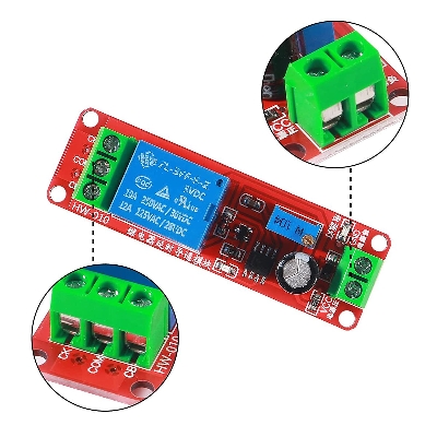 Picture of CHINESE 12V Delay Timer Module HW-010  Delay Timer 0-10 Sec Delay Timer Switch Adjustable Module NE555 Time Delay Relay Switch DC 12V Delay Relay Module 0-10Sec