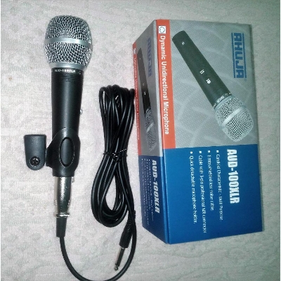 Picture of 100XLR AUD-100XLR Professional Dynamic Unidirectional Microphone 3 Pin Wired Unidirectional Dynamic Corded Microphone High Output Neodymium Cartridge Excellent Intelligibility Audio Accessories