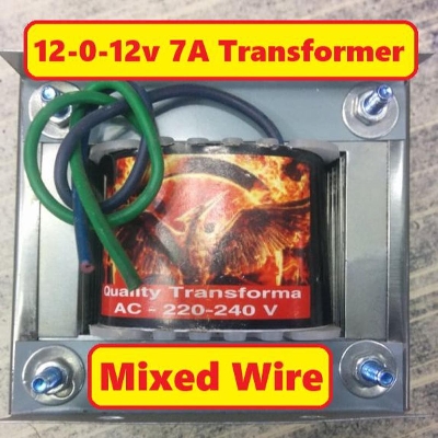 Picture of MIXED WIRE 12V 7A Transformer 12 0 12 7Amp Input AC 220V Output 12V Transformer 7A Transformer Step Down 12 0 12 Volt Transformers 7 Amp For 12 0 12 Power Supply Adapters
