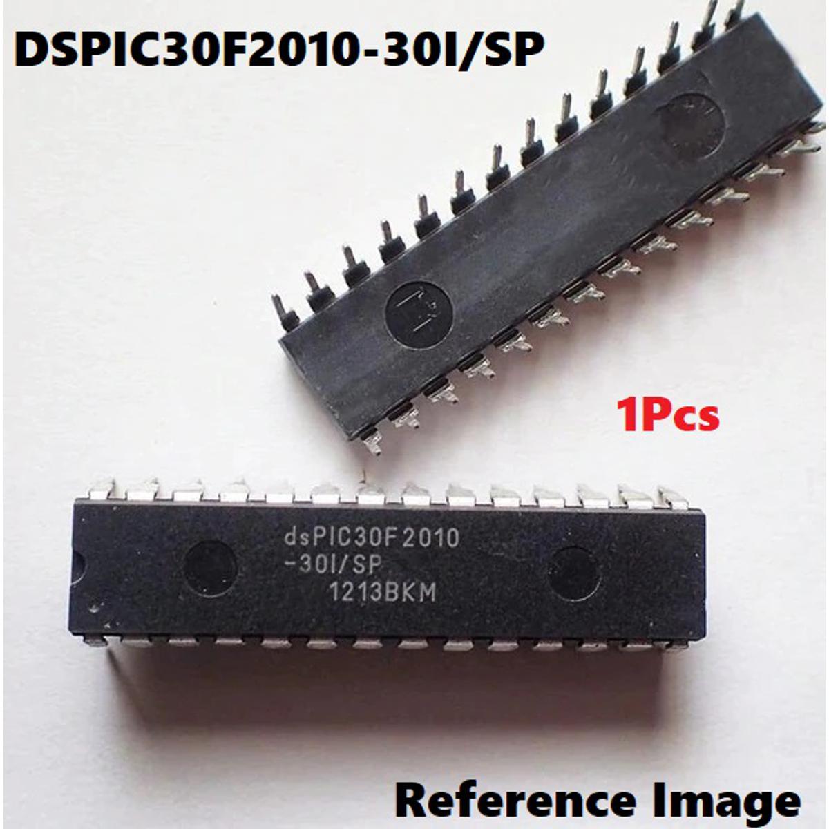 Picture of PIC30F2010 IC DSPIC30F2010 PIC30F2010 30F2010 30I/SP DIP-28 Pin Leads Digital Controller IC