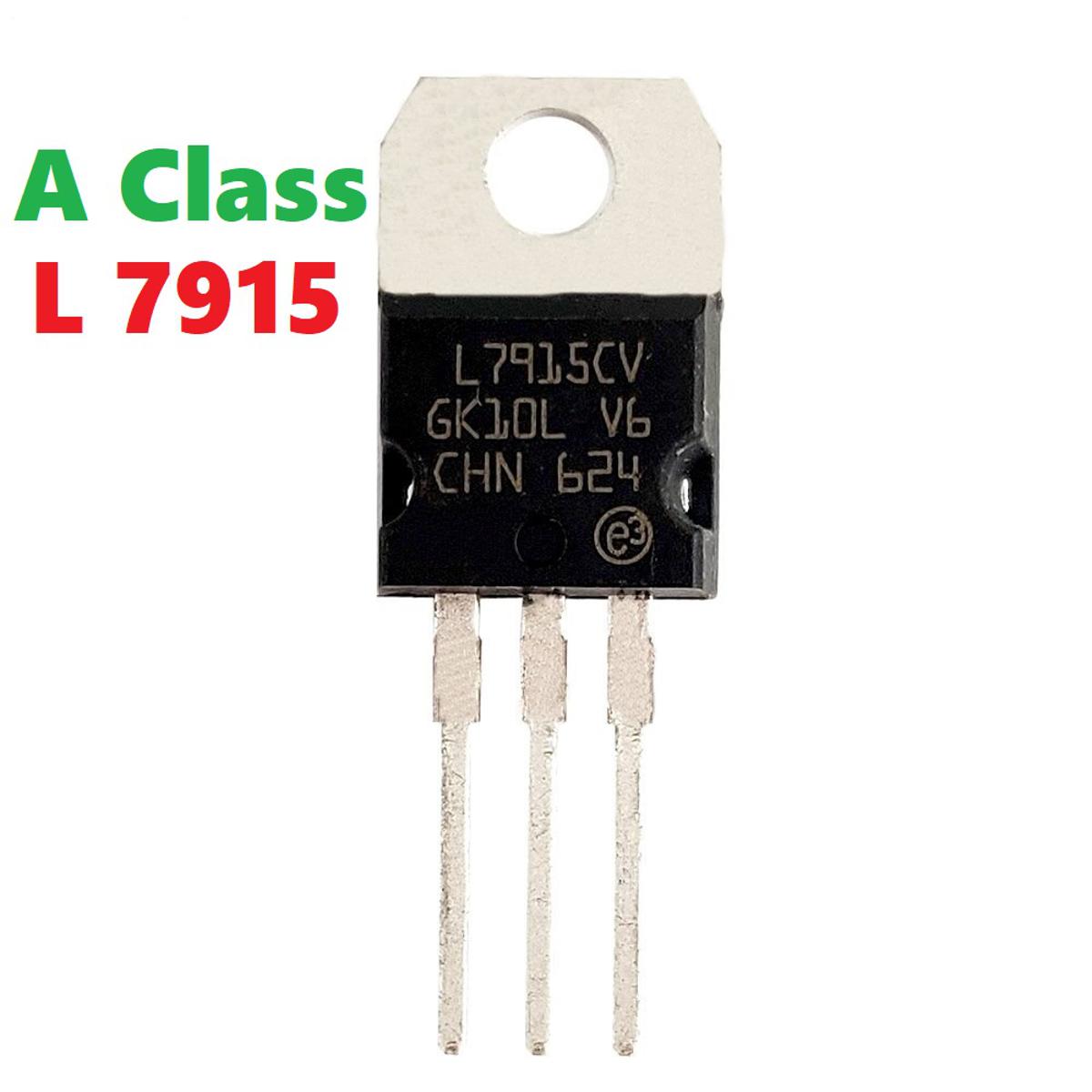 Picture of 2Pcs- A CLASS LM7915 IC L7915CV L7915 7915 Voltage Regulator IC 15V 1.5A 3 Pin Leads TO-220 Package 7915 IC