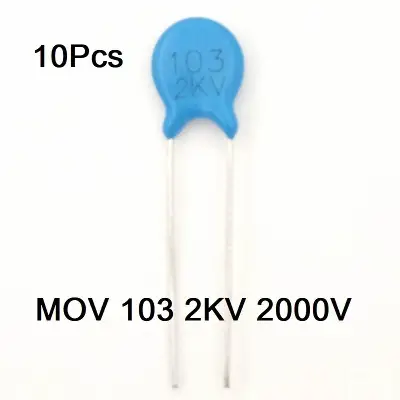 Picture of 10Pcs- MOV 103 2KV 2000V Metal Oxide Varistor 10000pF 10nF ZOV Metal Oxide Veristor 2KV 2 Pin Leads