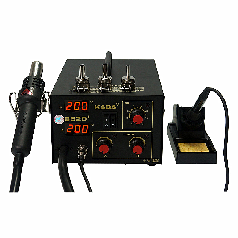 Picture of KADA 852D+ Soldering Iron 220V 110V Digital Display KADA 852D+ Soldering Station Hot Air Machine Soldering Iron 2 In 1 KADA 852D+ Tools Set