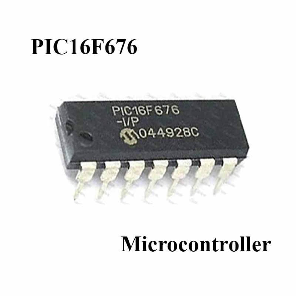 Picture of PIC16F676 IC 16F676 Microcontrollers IC DIP-14 14 Pin Leads Dual In Line Package Chip