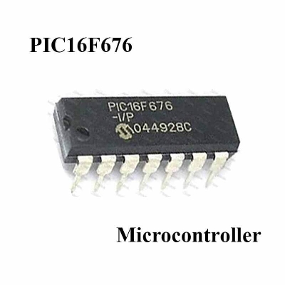 Picture of PIC16F676 IC 16F676 Microcontrollers IC DIP-14 14 Pin Leads Dual In Line Package Chip