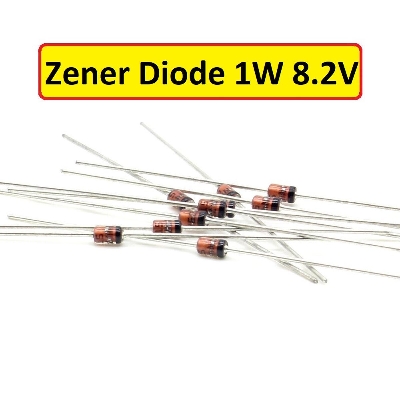 Picture of 10Pcs- 1Watt 8.2V Zener Diode 8.2V Zener Diode 1W 1N4738 8.2V Zener Diode DO-41 Package 2 Pin Leads 