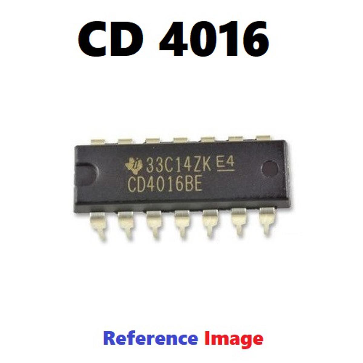 Picture of 2Pcs- CHINESE CD4016BE CD4016 IC CD4016 4016 DIP 14 Pin Leads IC