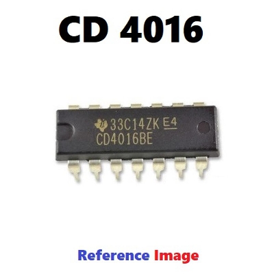 Picture of 2Pcs- CHINESE CD4016BE CD4016 IC CD4016 4016 DIP 14 Pin Leads IC