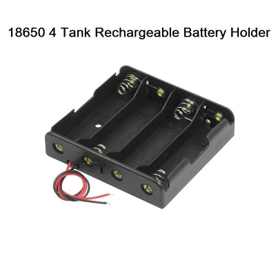 Picture of 18650 4 Tank Rechargeable Battery Holder Case 18650 Battery Holder Casing Battery Holder 4 Tank Battery Holder Case For 18650 Battery With Cable 18650 Battery Holder Case Bracket