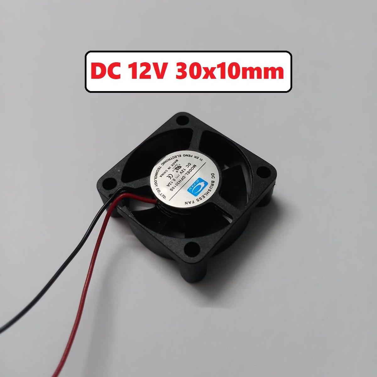 Picture of 30mm 3010 12V COOLING Fan 1.2 Inch DC 12V 30x10mm Heatsink Cooler Cooling Fan 12V 3010 Radiator 12V DC Fan Heat Dissipation Mini Fans With Cables