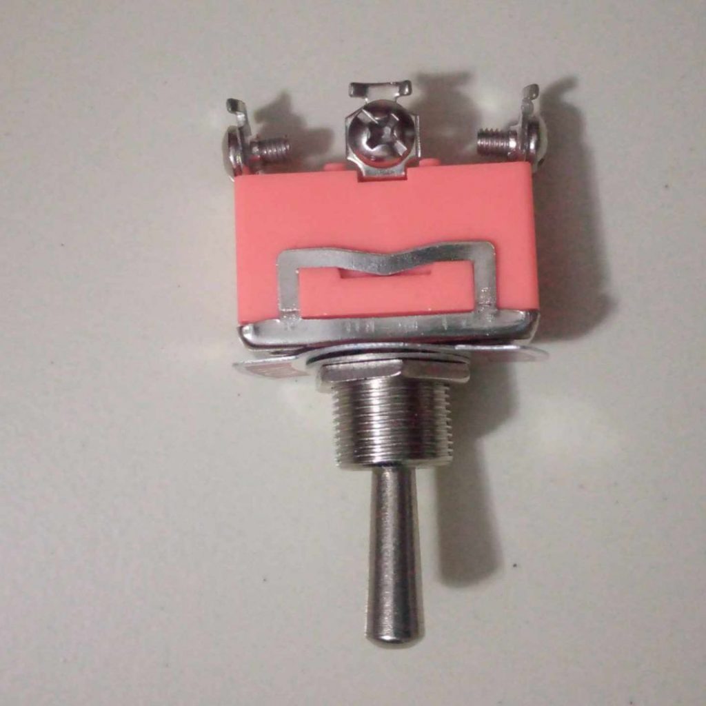 Picture of 3Pin Momentary ON-OFF-ON TOGGLE Switch 3 Terminal 15mm Long Head AC 250V 15A
