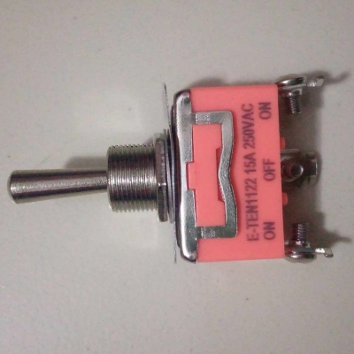 Picture of 3Pin Momentary ON-OFF-ON TOGGLE Switch 3 Terminal 15mm Long Head AC 250V 15A