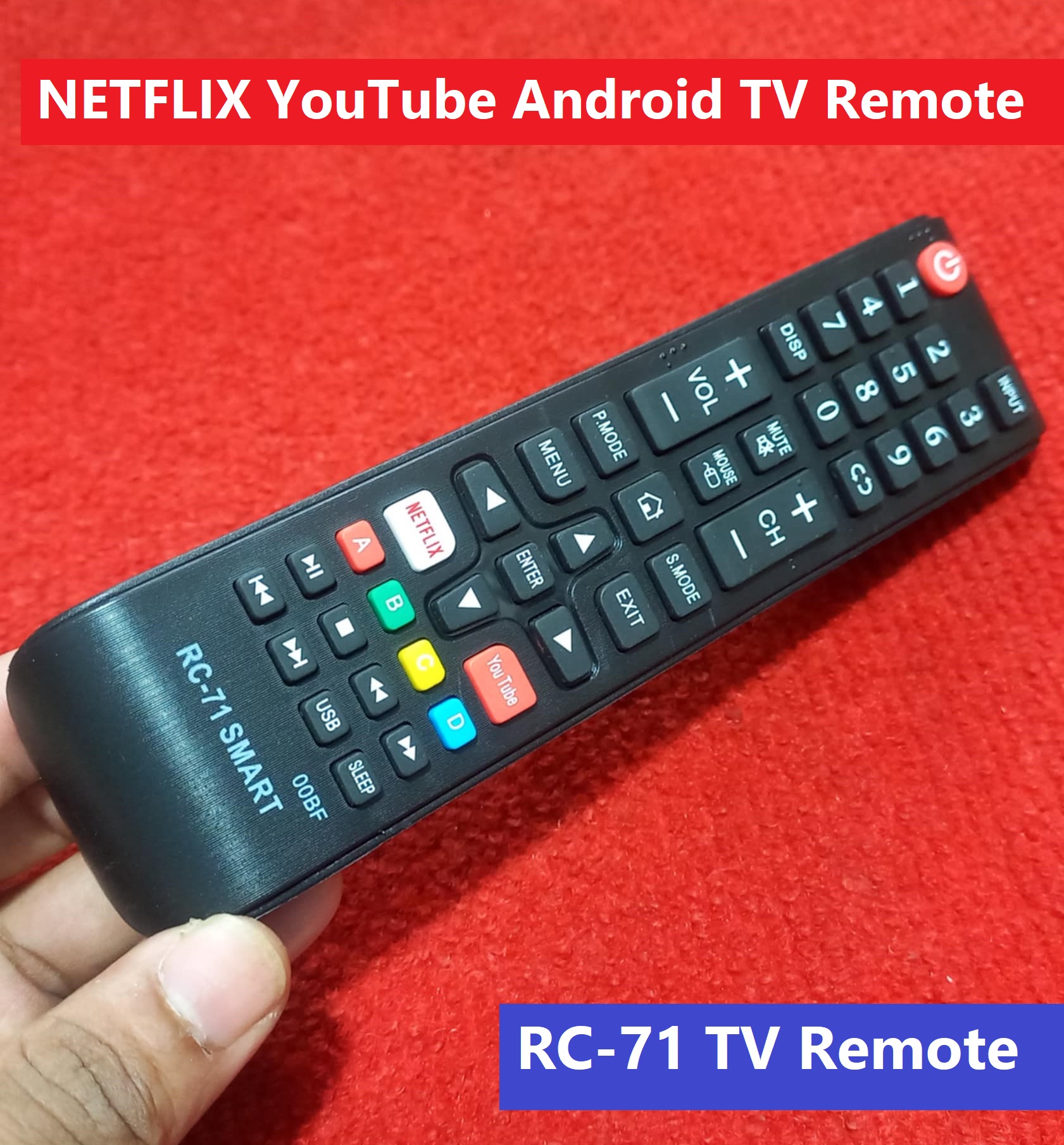 Picture of RC-77 TV Remote Controller RC-77 TV Remote Control LED TV Remote For Wal-ton TV Remote TC-L Vis-ion Sin-ger TV Remote
