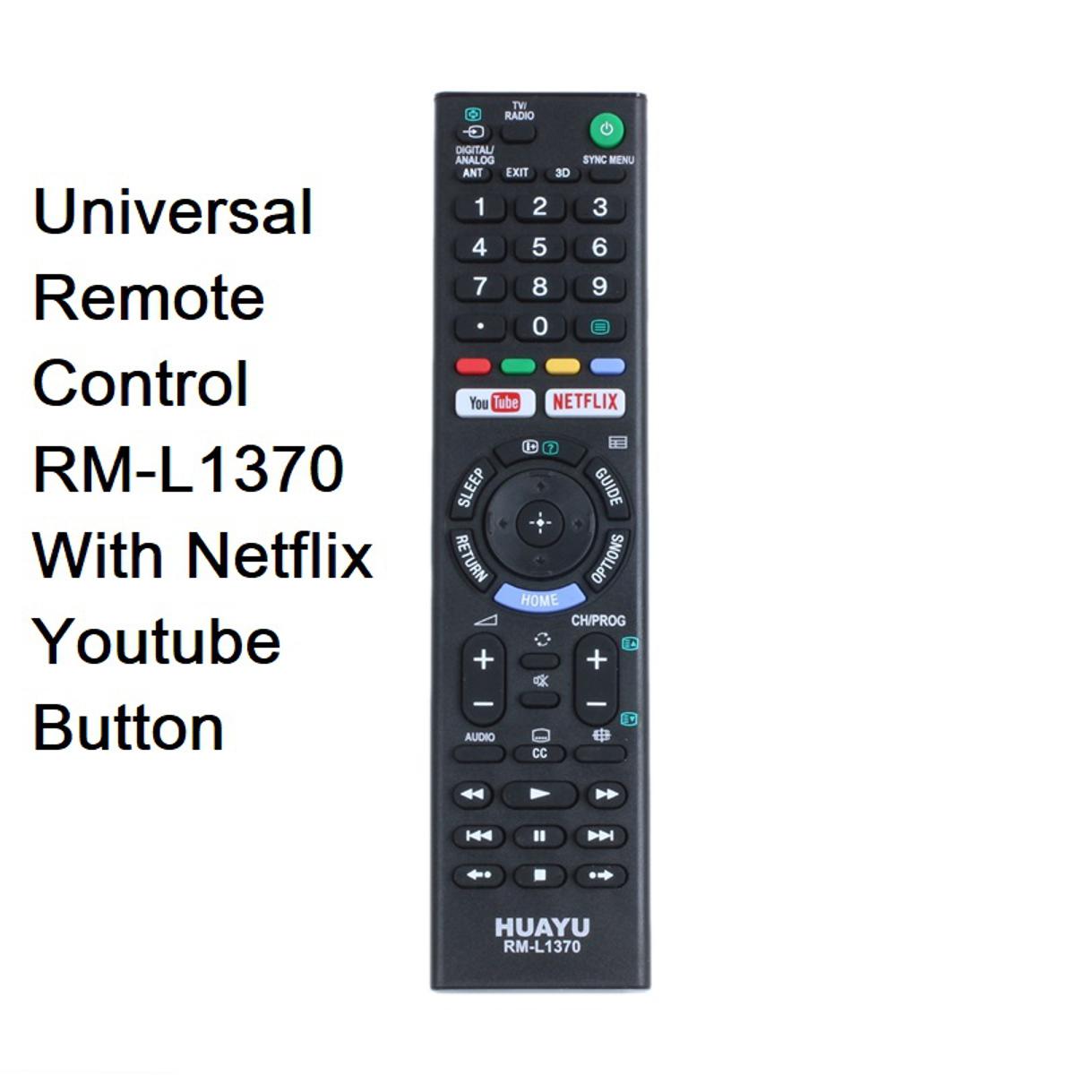 Picture of RM-L1370 TV Remote Controller RM-L1370 TV Card Remote RM-L1370 TV Remote Control With Netflix Youtube Button Replacement Remote Control TV For TV-HDTV 3D LCD LED OLED UHD 4K HDR TV