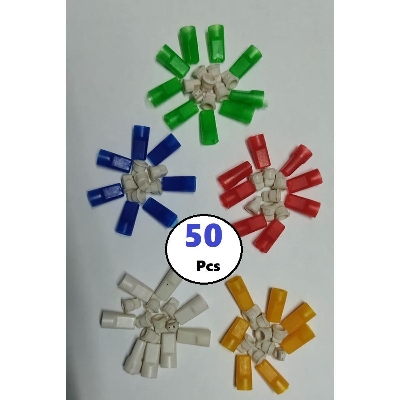 Picture of 50Pcs- MIXED WHITE GREEN RED YELLOW BLUE 5mm Plastic LED Holder 5mm Series LED Light Holder 5mm Round LED Light Holder Blue Light Bulbs Cover For Decoration Light Party